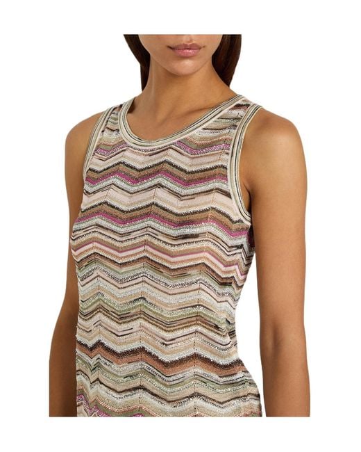 Missoni Natural Chevron Fine-Knit Top