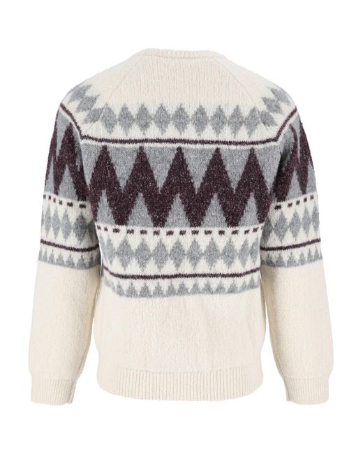 Peserico Multicolor Jacquard-Patterned Sweater for men