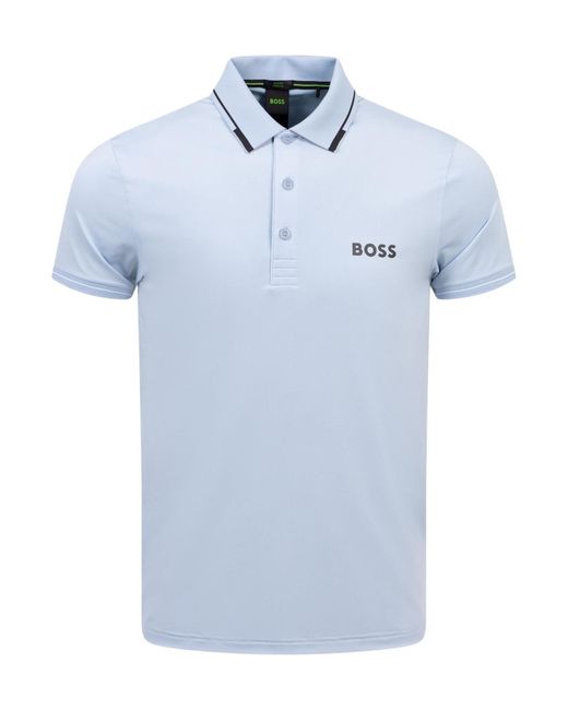 Boss Blue Short-Sleeved Polo Shirt for men