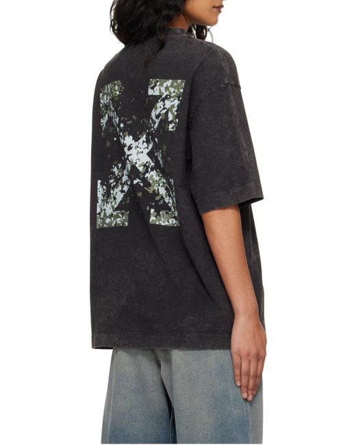 Off-White c/o Virgil Abloh Black Paint-Splatter Arrow T-Shirt