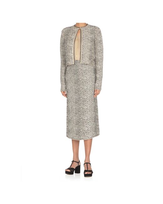Fabiana Filippi Multicolor Long-Sleeved Knitted Cardigan