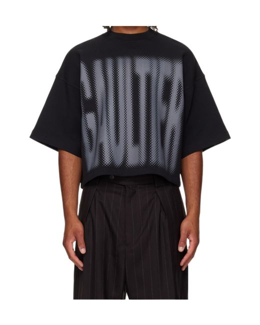 Jean Paul Gaultier Black Crewneck Cropped T-Shirt