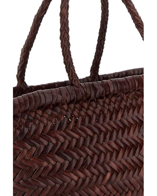 Dragon Diffusion Brown Flat Gora Mini Tote Bag