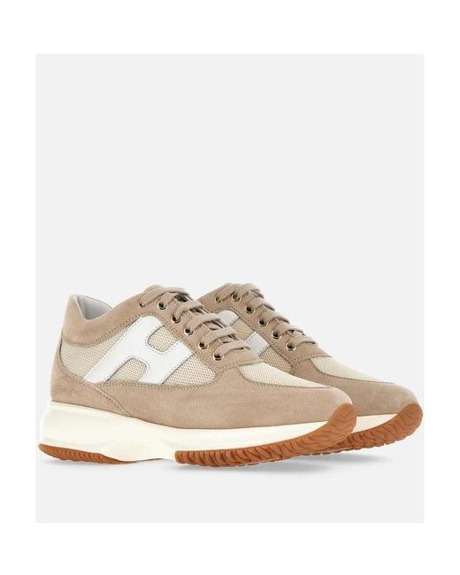 Hogan White Interactive Lace-Up Sneakers