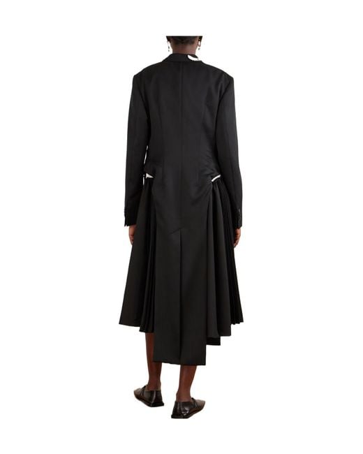 Simone Rocha Black Embellished Woven Coat