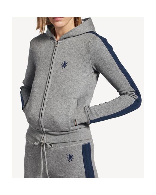 Balenciaga Gray Cotton Lion Zip-Up Hoodie