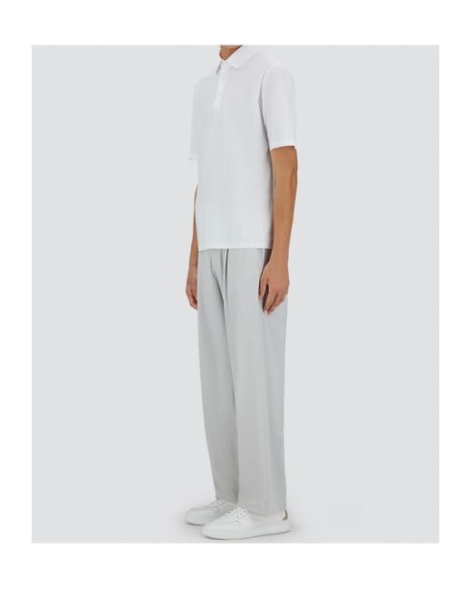 Herno White Ultralight Scuba Polo Shirt for men