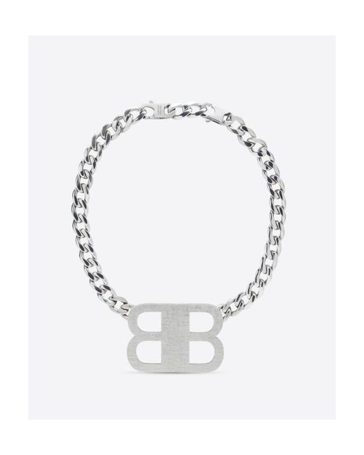 Balenciaga Metallic Bb 2.0 Necklace