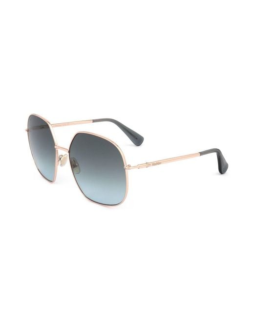 Max Mara Blue Irregular Frame Sunglasses