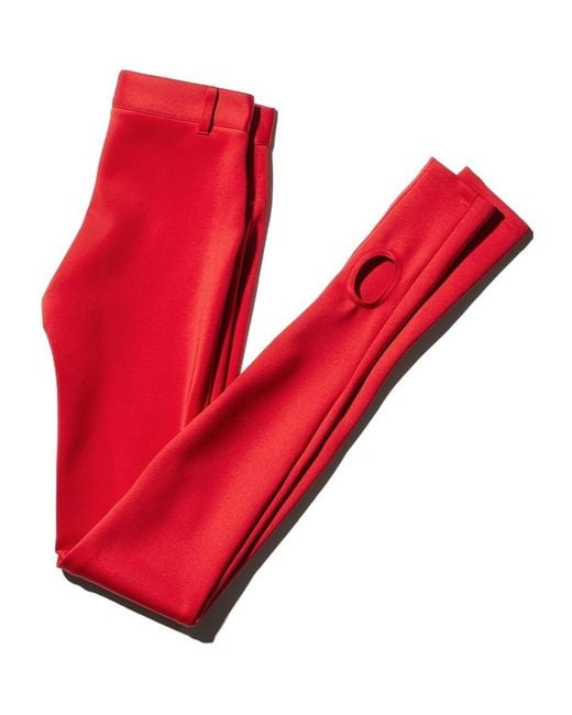 Gucci Red Stretch Jersey Leggings