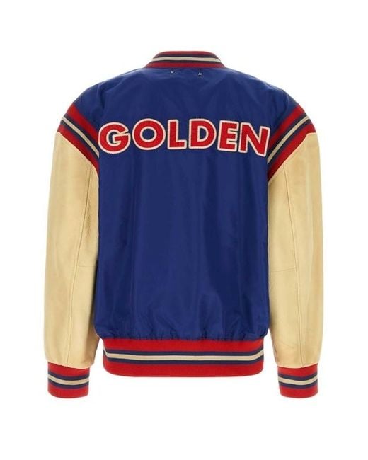Golden Goose Deluxe Brand Blue Randley Varsity Jacket for men