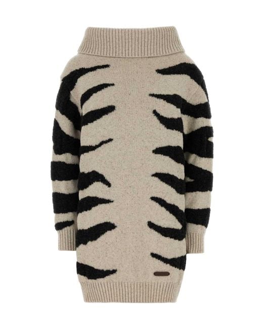 Moschino Multicolor Zebra-Print Dress