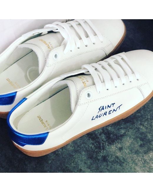 Saint Laurent White Court Classic Sl/06 Low-Top Sneakers for men