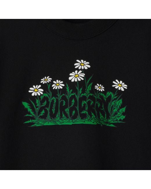 Burberry Black Logo Printed Crewneck Sweatshirt