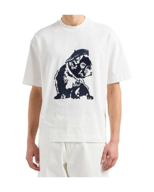 Emporio Armani White Short-Sleeved T-Shirt for men