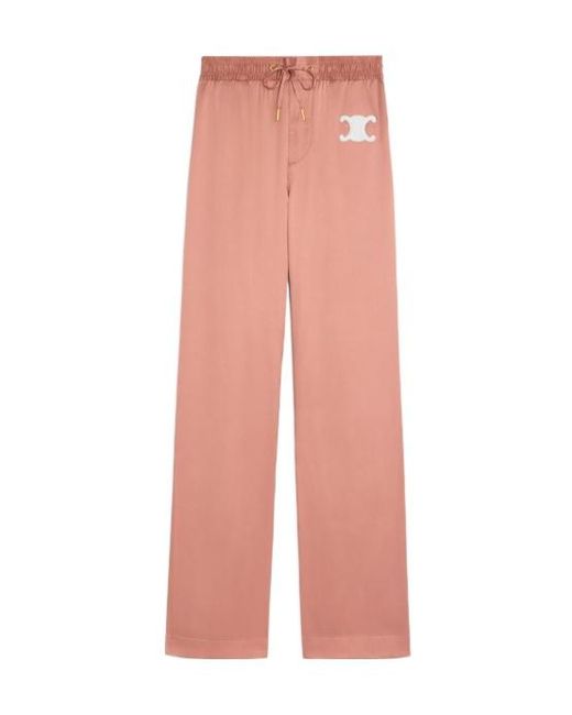 Céline Pink Triomphe Athletic Pants