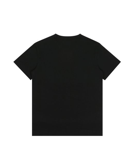 EA7 Black Logo T-Shirt With Round Neck for men