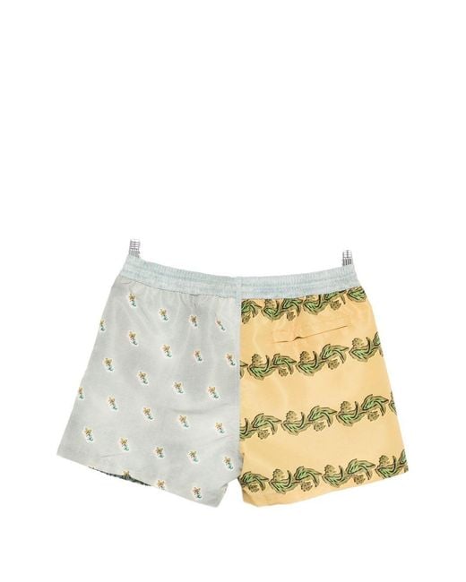 Paul Smith Metallic Floral-Print Clear Sea Swim Shorts for men