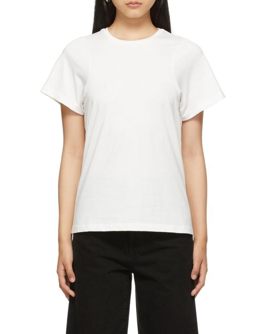Totême White Totême Short Sleeved Crewneck T-Shirt