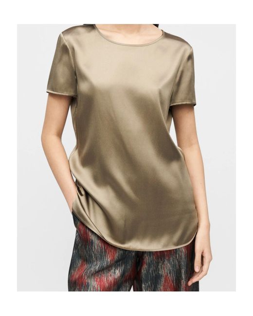 Max Mara Natural Crew Neck Short-Sleeved T-Shirt
