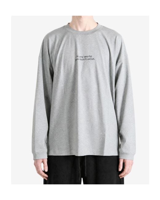 Vetements Gray Long-Sleeve T-Shirt for men