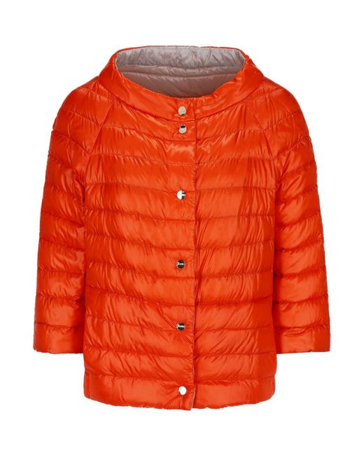 Herno Gray Reversible Buttoned Padded Jacket