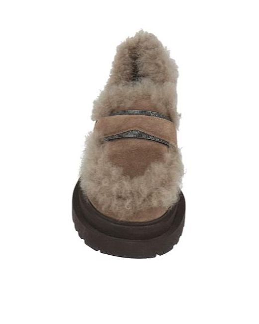 Brunello Cucinelli Brown Roundtoe Loafers
