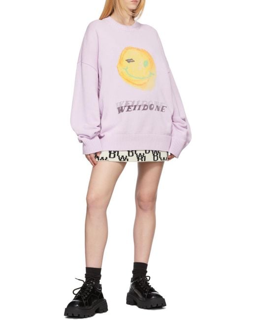 we11done Black Logo Skirt