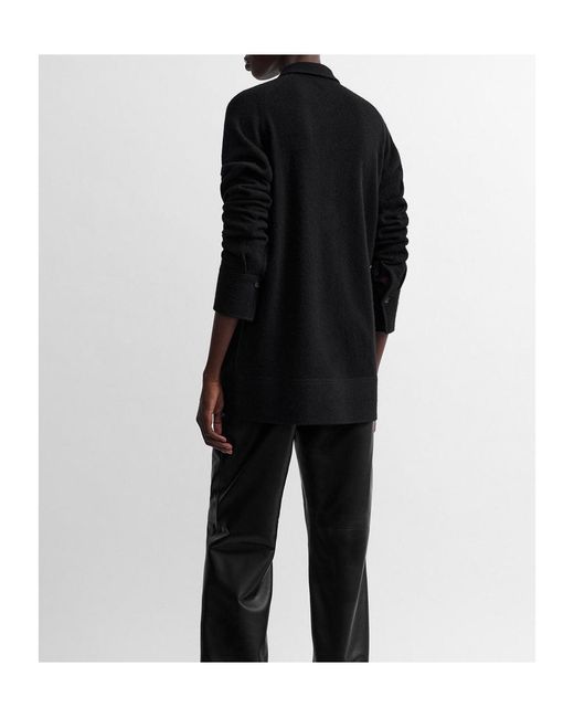 Totême Black Button-Up Chest-Pocket Shirt