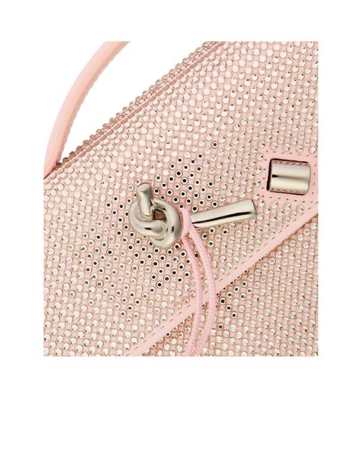 Bottega Veneta Pink Rhinestone-Encrusted Clutch Bag