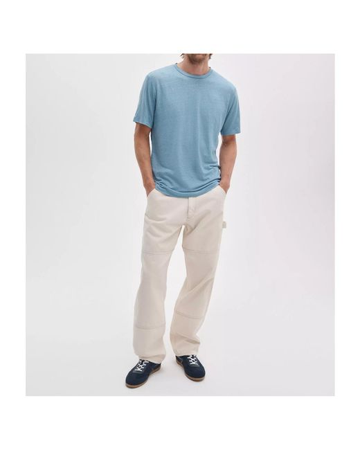Rag & Bone Blue Crew Neck Short-Sleeved T-Shirt for men