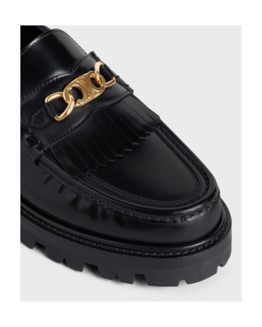 Céline Black Margaret Loafer With Triomphe