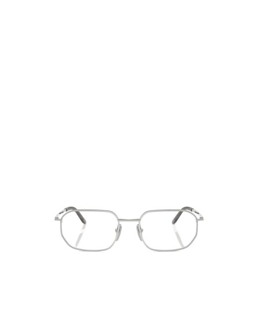 Prada White Eyewear Irregular Frame Glasses for men