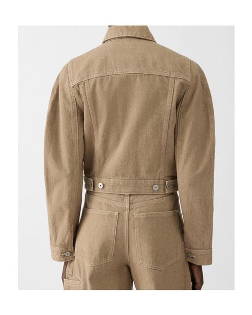 Jacquemus Natural Ovalo Cropped Denim Jacket