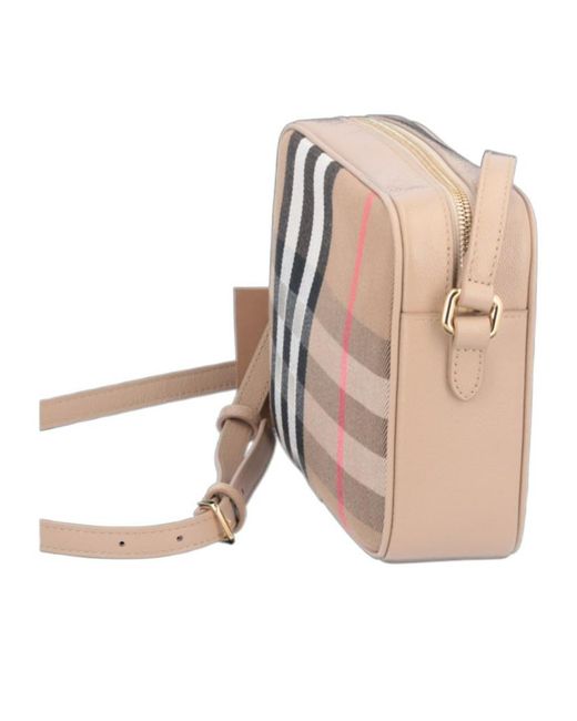 Burberry Gray Plaid Camera Shoulder Bag