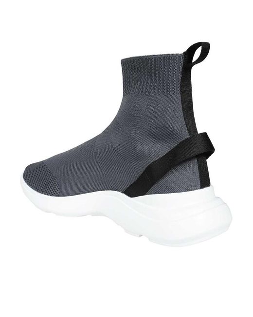 DSquared² Blue Logo Printed Almond Toe Sneakers for men