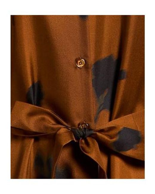 Max Mara Brown Printed Shirt Skirt