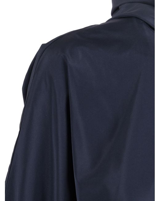 Max Mara Blue 'S Smmpantone Hooded Coat