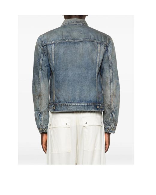 Rick Owens Blue Buttoned Jacket for men
