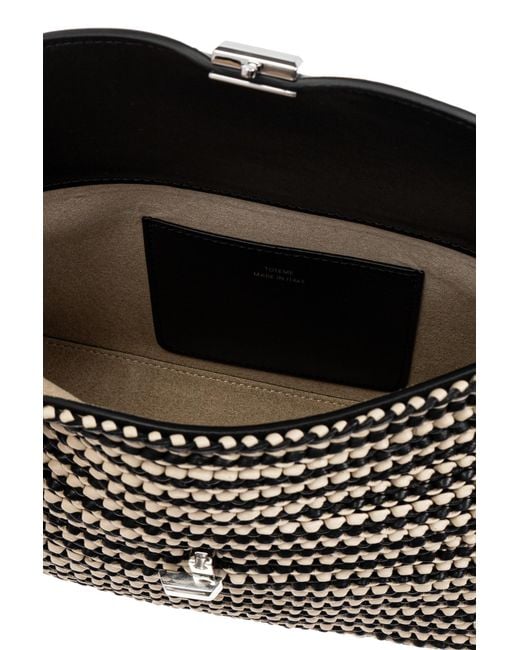 Totême Black Totême T-Lock Twist-Lock Clutch Bag
