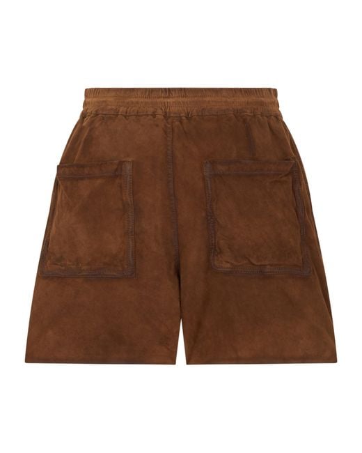 P.A.R.O.S.H. Brown P.A.R.O..H. Drawstring Suede Shorts