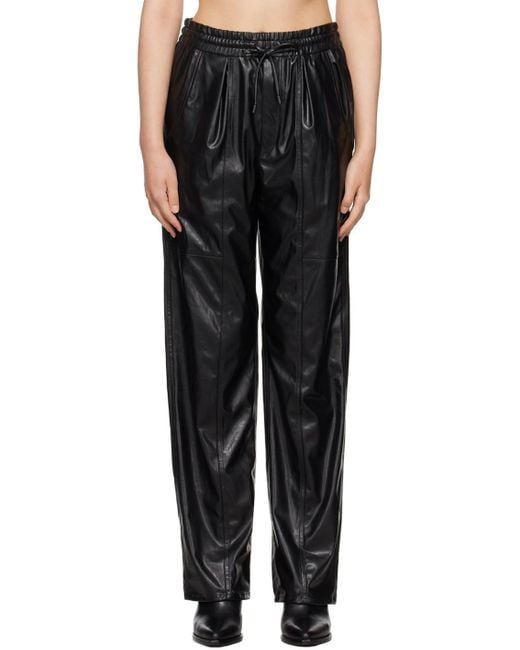Isabel Marant Black Isabel Marant Étoile Drawstring High-Waist Trousers