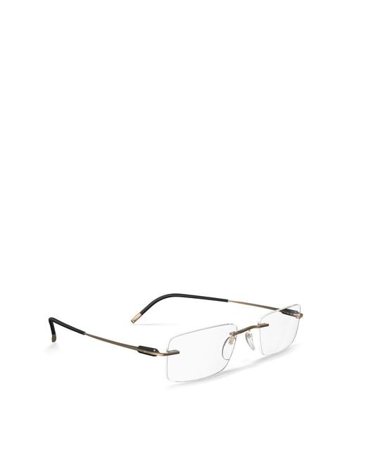 Silhouette Natural Rimless Rectangle-Frames Glasses for men