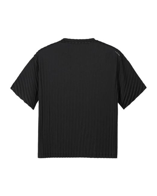 Satisfy Black Auralite Pleated T-Shirt for men