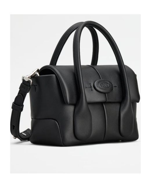 Tod's Black Mini Di Foldover Tote Bag