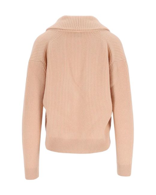 Forte_forte Natural Ribbed Button Cardigan