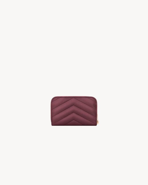 Saint Laurent Purple Cassandre Change Purse