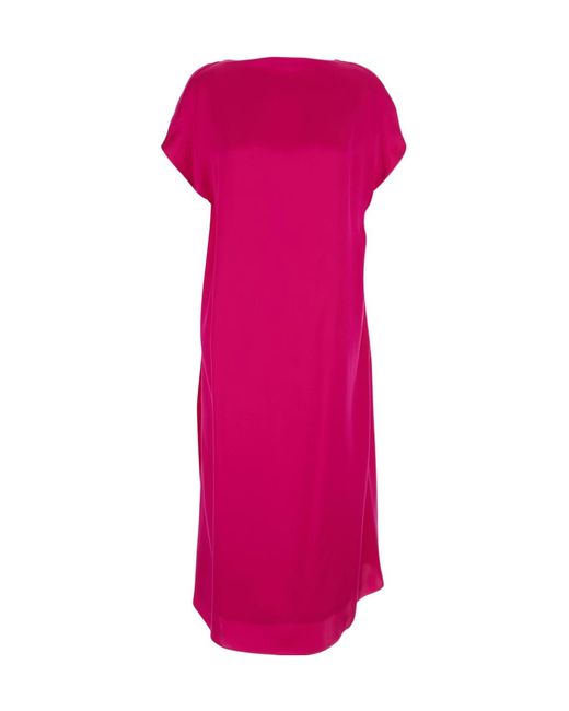 Dries Van Noten Pink Diria V-Back Midi Dress