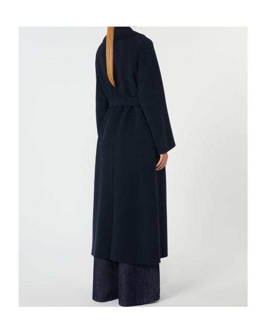 Max Mara Blue 'S Doris Belted Long-Sleeved Coat