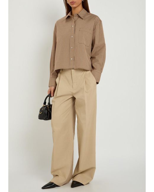 Vince Natural Checked Cotton-Blend Shirt
